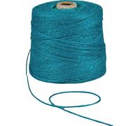 Fil de jute turquoise, 500 m, 2 mm, 1 kg, fil de jute pour crochet, macramé, jardinage