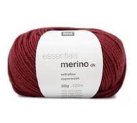 Rico Essentials Merino DK Pelote de Laine Mérinos pour Tricot et Crochet Rouge