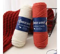 Fil de laine d'alpaga 500g, fil grossier, tissé à la main pour fabriquer des pulls chauds et à la mode, coupe-vent, vestes, foulards, chapeaux, fils 030 Morandi