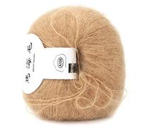 Fil de laine pour tricoter mohair doux tricoter Angora fil de laine longue écharpe bricolage crochet fournitures de fil (avec crochet)(kaki) Knitting Tools Knitting Tools Knitting Tools