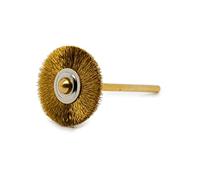 Fil de laiton Petit polissage, Brosse à grille HP Arbre Ø 22 mm, Fil Ø 0,1 mm, cuivré