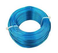 Fil de liaison en aluminium, Aluminium Craft Wire Gold Plating Multicolor 1-2mm(Dark Turquoise,1mm)