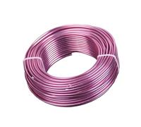 Fil de liaison en aluminium, Aluminium Wire Multicolor 0.8-3.0mm for Jewelry Making Beading(Dark Rose,1.5mm (95 meters))