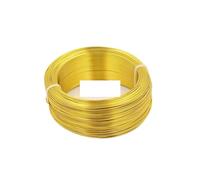 Fil de liaison en aluminium, Aluminium Wire Multicolor 1mm Diameter for DIY Crafts Accessories Modeling Materials(Gold)