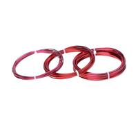 Fil de liaison en aluminium, Aluminum Wire 5M/Roll 1-300cmm Multicolor Painted Craft DIY Earrings Choker Necklace(Red,1.00mm)