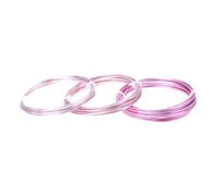 Fil de liaison en aluminium, Aluminum Wire 5M/Roll 1-300cmm Multicolor Painted Craft DIY Earrings Choker Necklace(Pink,2.00mm)