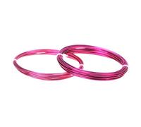 Fil de liaison en aluminium, Aluminum Wire 5M/Roll 1-300cmm Multicolor Painted Craft DIY Earrings Choker Necklace(Rose Red,1.00mm)