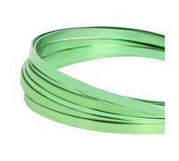 Fil de liaison en aluminium, Aluminum Wire Flat 5mmx1mm Multicolor For Floristry Jewelry Cord Findings Craft Making(Light Green)