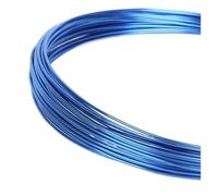 Fil de liaison en aluminium, Painted Multicolor Round Aluminium Wire 1-2.5mm 3-10m Lengths for DIY Jewelry(Blue,1mm 10Meters)