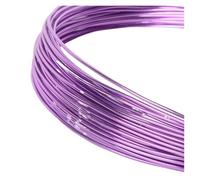 Fil de liaison en aluminium, Painted Multicolor Round Aluminium Wire 1-2.5mm 3-10m Lengths for DIY Jewelry(Purple,1mm 10Meters)