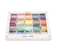 Fil de Machine à Coudre, Fil pour Coudre du Fil de Polyester 300 Mètres 20 Couleurs Kit de Machine à Coudre Accessoires 20 Pièces Fils à Broder Ensemble de Fil à Coudre en