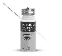 Fil de Mapping Sourcil 30m, Fil Teinté avec Encre Blanche, Pre Inked Brow Mapping String pour Microblading, Traçage et Mesure des Sourcils, Maquillage Semi-Permanent & Tatouage