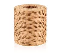 Fil de Papier, 200 m/656 ft Cordon Naturel, Fil de Fer Rotin pour Emballage de Bouquet de Noël, Décoration Artisanale Créative DIY, Emballage de Cadeaux - Couleur Kraft