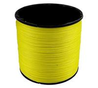 Fil De Peche 12 Lignes de pêche tressées, Longueur 500m/300m/100m, diamètre: 0.14mm-0.55mm, Taille 25-120lb, Ligne Flottante tressée PE(Yellow,300M-0.42MM-77LB)
