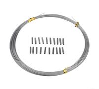 Fil de pêche en eau salée en acier inoxydable 304 7 x 7 brins pour une résistance aux morsures flexible pour une action naturelle de leurre (22,7 kg)