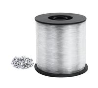 Fil de pêche en nylon transparent - 200 m - 0,8 mm - Monofilament transparent - Fil en nylon solide pour suspendre - Fil invisible - Décoration pour bricolage, pêche, bricolage, bijoux, suspension