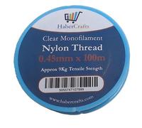 Fil de pêche Invisible en Nylon Transparent de 0,45 mm - Fil de pêche Non Extensible en Plastique Transparent à Coudre pour décorations de fête, Artisanat, Arche de Ballons, Perles et Fabrication de