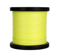 Fil De Peche Ligne de pêche 12 brins Jaune 300M 500M 1000M, Niveau 10-420LB, Lignes tressées, résistantes à l'abrasion, zéro étirement(500M,250LB 1.00mm)