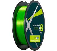 Fil de pêche tressé en polyéthylène à 8 brins - 100 m - Vert - Haute densité - Pour lancer en douceur - Résistance supérieure à l'abrasion et résistance améliorée aux nœuds - Lot de 1,2 x 100 m