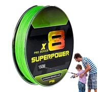 Fil de pêche tressé Pro Grade Power - Vert fluorescent - 164 m - Super Cast - Pour eau douce, eau salée, étang, rivière, lac