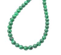 Fil de perles en malachite naturelle pour la fabrication de bijoux, perles rondes et lisses, fournitures d'artisanat faites à la main