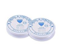 Fil de perles transparent,Fil élastique pour bracelets,Fil de nylon élastique,Fil de pêche transparent,Fils pour bracelets,Fil de collier,Haute élasticité,Environ 6m,2pcs(0,8mm)
