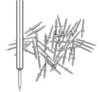 Fil de plinthe à double tête Clou sans soudure, clous sans trace Clous en corne de mouton Clous à angle unique Clous en ciment Ligne de plinthe Clous cachés spéciaux pour placage de bois (100pcs)