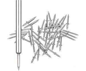 Fil de plinthe à double tête Clou sans soudure, clous sans trace Clous en corne de mouton Clous à angle unique Clous en ciment Ligne de plinthe Clous cachés spéciaux pour placage de bois (100pcs)