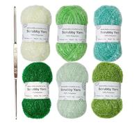 Fil de polyester à récurer - Assortiment de torchons au crochet, matériau de tissage | Brosse durable pour serviettes de bain, chiffons de cuisine et chiffons de nettoyage