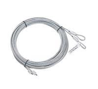 Fil de porte de garage SOURCING MAP 3mm Diamètre 14,5m Longueur Câble Fil de Ressort de Torsion Acier Galvanisé 2Pcs