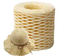 Fil De Raphia Naturel 150m Pour L'artisanat, Ruban De Raphia, De Fil De Raphia Pour Le Croch, Bobine Pour Fabrication Sacs De Plage, Rouleaux Raphia À Crochete pour loisirs créatifs, crochet