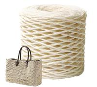 Fil De Raphia Naturel, Fil De Raphia À Crocheter, Ruban De Papier Raphia, 150m Rafia Naturel Bobine, Ficelle de Raphia pour emballage cadeau, sac de plage, projet d'artisanat, jouet et décoratio