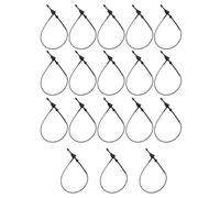 Fil de sécurité de 180 mm pour étiquettes - Lot de 1000 épingles à boucle en noir - Utilisation sans pistolet d'étiquetage / pistolet agrafeuse - Fils pour vêtements et autres étiquettes de produits -