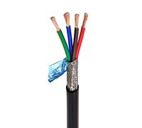 fil de signal, Câble de commande goulottes, 2 mètres, 22 AWG, section 0,2-1,5 mm²(Black 0.5,2 meter 4 core)