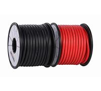 Fil de silicone de calibre 12 TUOFENG 20 mètres [10 m noir et 10 m rouge] Fil électrique 12 AWG avec câble de raccordement souple et flexible en fil de cuivre étamé résistant aux hautes températures