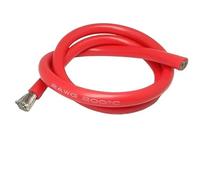 Fil de silicone haute flexibilité 2 AWG, câble en cuivre étamé rouge/noir for les applications marines solaires automobiles à courant élevé(Red,1.5m 4.92ft)