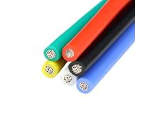 Fil de silicone UL3239 3 kV 14-30 AWG 5 m, câble en cuivre étamé flexible et isolé for LED électroniques DIY(Red,24AWG)