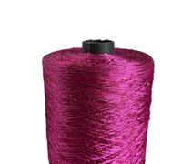 Fil de soie mercerisé Summer Ice Silk 500 g for tricot à la main, fil doux de 1 mm for la confection de poupées et de pulls(Rose red)