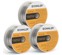 Fil de soudure à noyau de flux 0,035, 3 bobines E71T-GS à faible éclaboussures en acier au carbone sans gaz compatible avec les soudeuses HF Fourney Harbor (lot de 3)