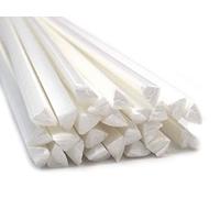 Fil de soudure en plastique PE-HD - 6 mm - Triangulaire - Blanc - 25 tiges - PEHD