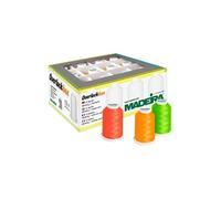 Fil de surjeteuse Aerolock 125 - Coffret 12 cônes 1200 m - Néon Multicolore