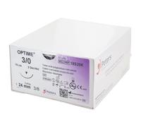 Fil de suture. sutures chirurgicales stériles Optime - 2 D - 3/0 COM - 3/8 - 24 mm - 75 cm