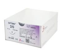 Fil de suture. sutures chirurgicales stériles Optime - 3 D - 2/0 COM - 3/8 - 24 mm - 75 cm