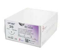 Fil de suture. sutures chirurgicales stériles Optime - 3 D - 2/0 COM - 3/8 - 30 mm - 75 cm