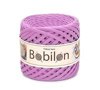 Fil de t-shirt pour crochet, tricot, tissu, tissu, t-shirt, fil pour macramé, bricolage, sac, panier, coussin, projets 5-7 mm Bubble Gum