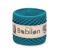 Fil de t-shirt pour crochet, tricot, tissu, tissu, t-shirt, fil pour macramé, bricolage, sacs, paniers, coussins, projets 5-7 mm, océan profond
