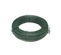 Linxor - Fil de Tension en Acier galvanisé plastifié pour Grillage ou Autre - 100 m x 2.4mm Ø - Vert