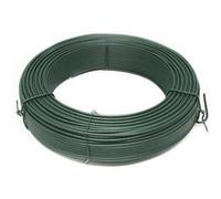 Fil de tension en acier galvanisé plastifié pour grillage ou autre - 100 m x 2.7mm Ø - Vert - Linxor