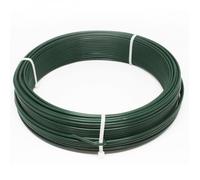 Linxor - Fil de Tension en Acier galvanisé plastifié pour Grillage ou Autre - 50 m x 2.4mm Ø - Vert