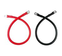 Fil de terre en cuivre sans oxygène, câble de batterie auxiliaire 2/4/6/7 AWG, ensemble de 2 pièces de 2M chacun(Screw hole 6mm,25mm2 square)